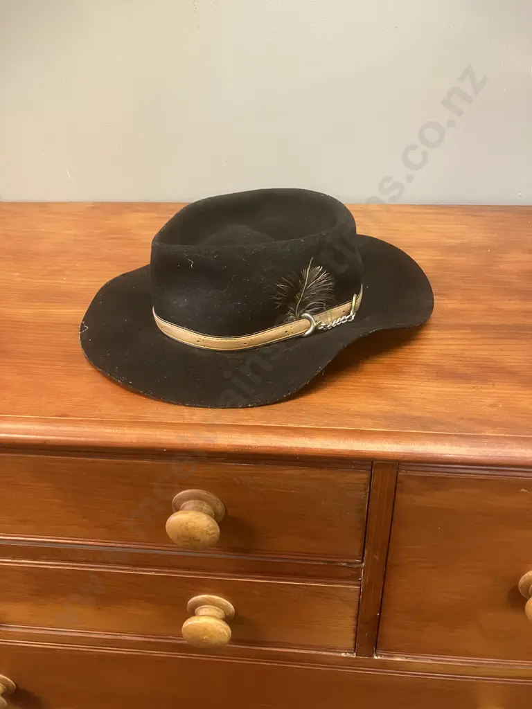 Vintage Fairline Fedora Western Hat 100% Wool Size 62 / XL - Made In Macau Image 1++