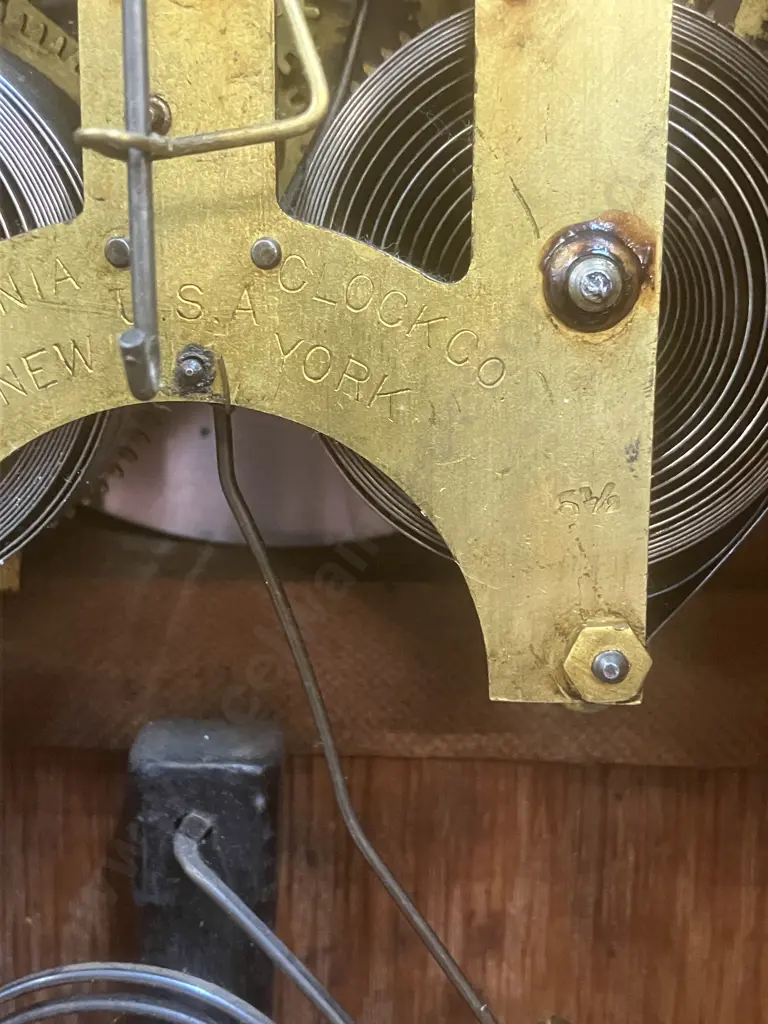 Antique Ansonia New York Wood Cased Eight Day Mantle Clock Patent Stamp June 18. 1882, Has Pendulum, No Key. 40 x 60cm Image 1++