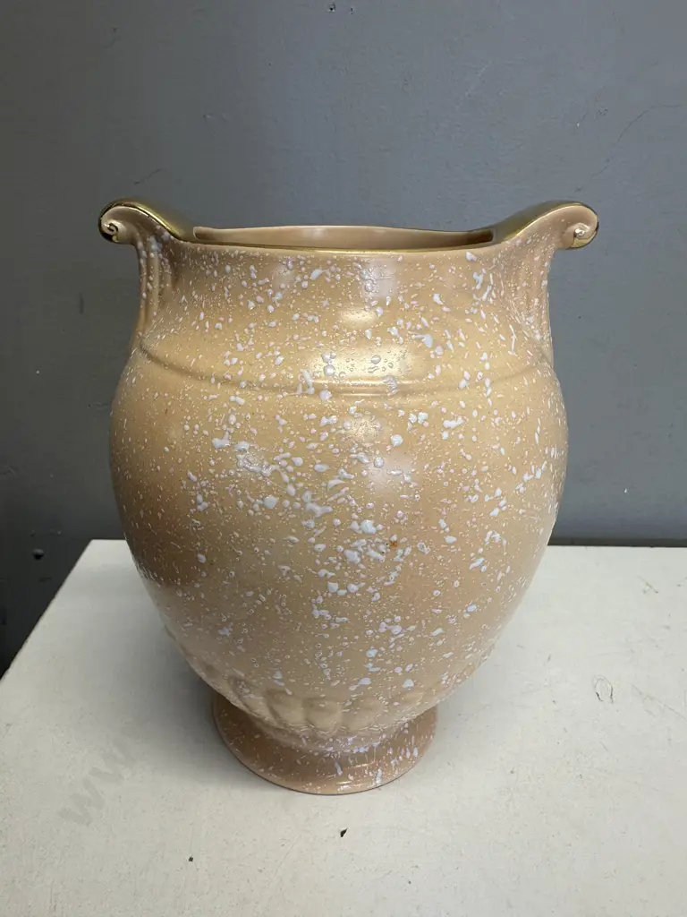 Art Deco Crown Devon Vase Splatter Pattern #m467 H20cm. Image 1++