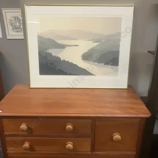 Lawrence Leitch 'Queen Charlotte Sound' 29 / 115 Limited Edition Framed Print. 66 x 83cm