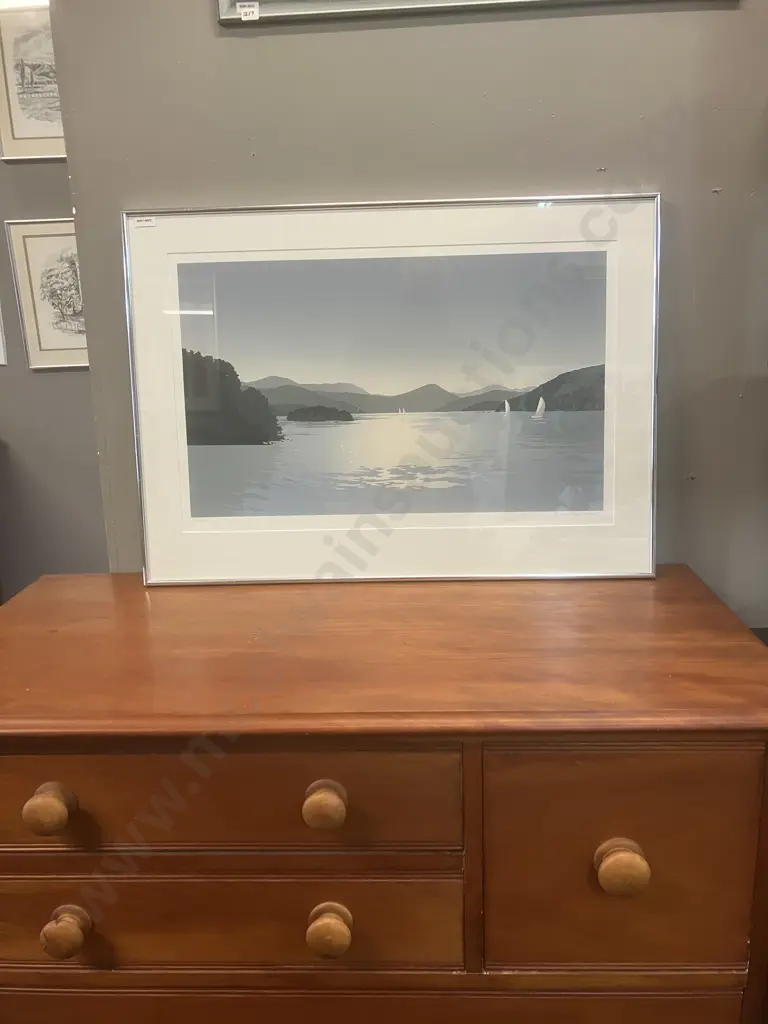 Lawrence Leitch 'The Sounds From Picton' 19 / 75 Limited Edition Framed Print. 56 x 78cm Image 1++