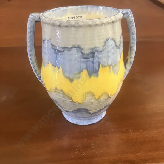 Beswick Art Deco Double Handled Vase 395, H15.5cm (As Found)