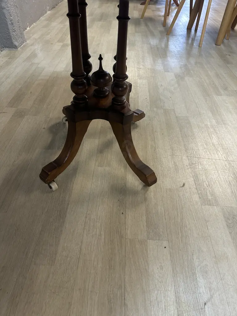 Oval Parlour Table Pedestal Base With Ceramic Castors 73x131x93cm. Image 1++