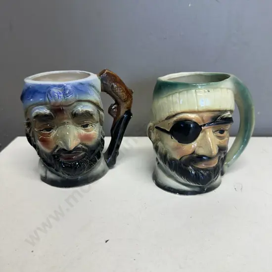 Vintage Toby Jugs x2 Pirate Themed