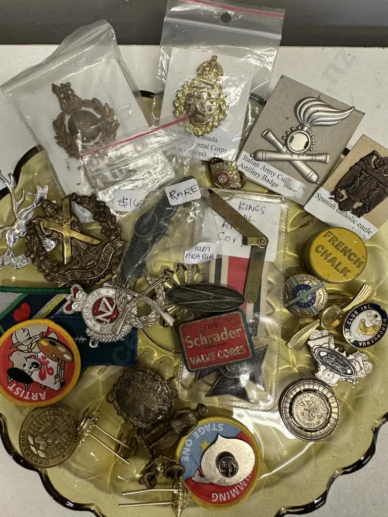 Selection Of Vintage Badges, Rare Saudi Arabia Brooch Etc Image 1++