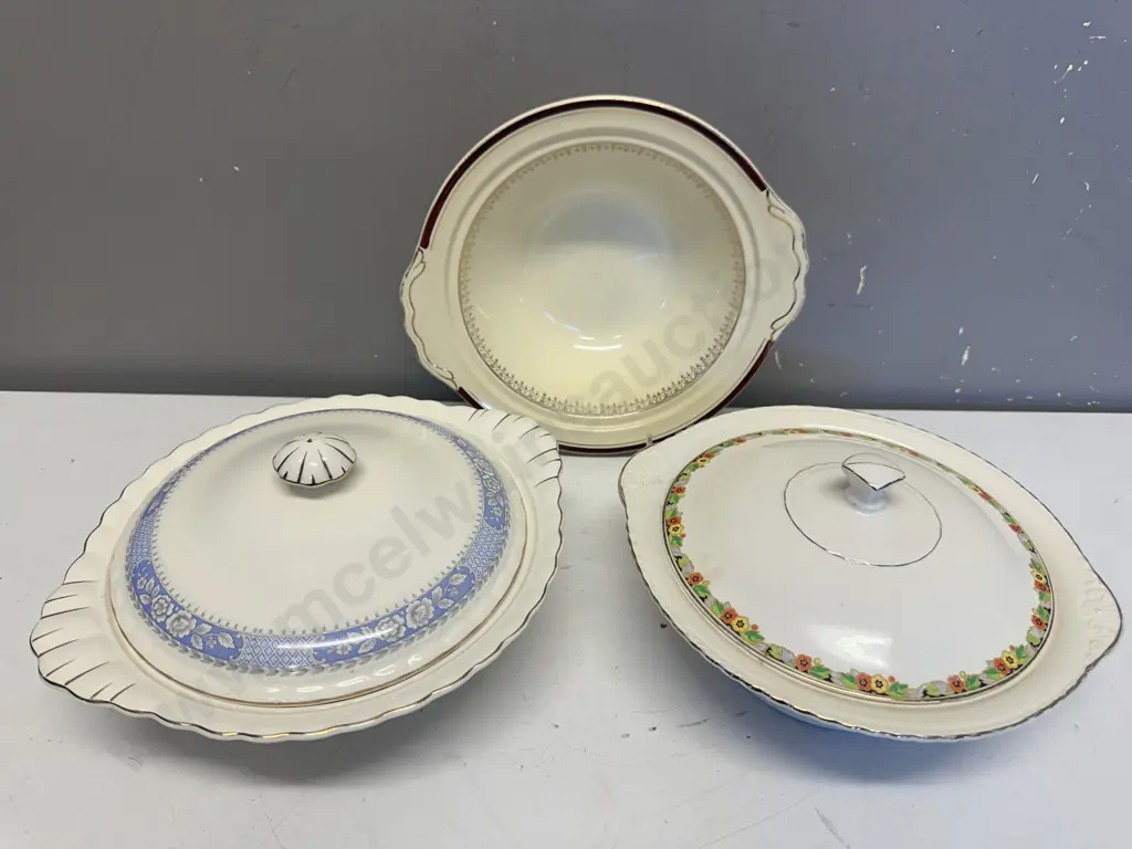 Assorted Vintage Serving Dishes Including Lidded Image 1++