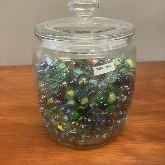 Glass Jar With Marbles
