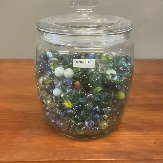 Glass Jar With Marbles