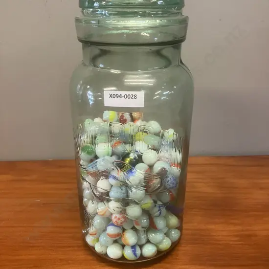 Glass Jar With Marbles