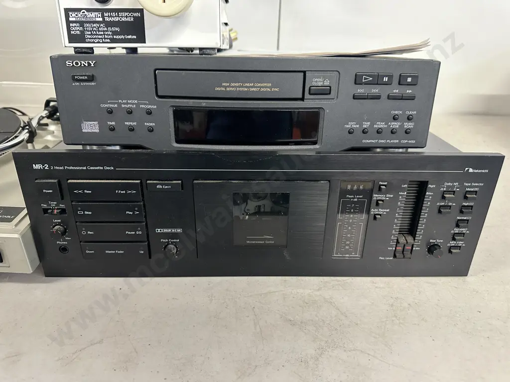 Nakamichi MI-2 Cassette Deck, Fenco Direct Drive Turntable RP-3500, Dick Smith Stepdown Transformer & Sony Disc Player Image 1++