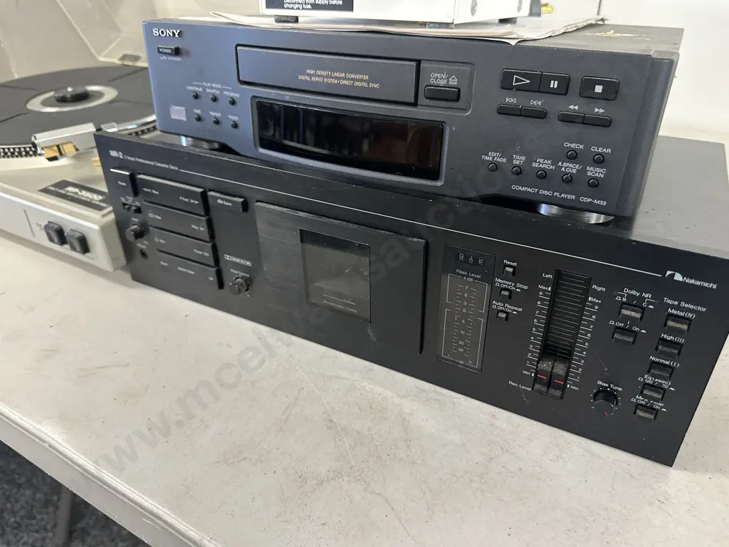 Nakamichi MI-2 Cassette Deck, Fenco Direct Drive Turntable RP-3500, Dick Smith Stepdown Transformer & Sony Disc Player Image 1++