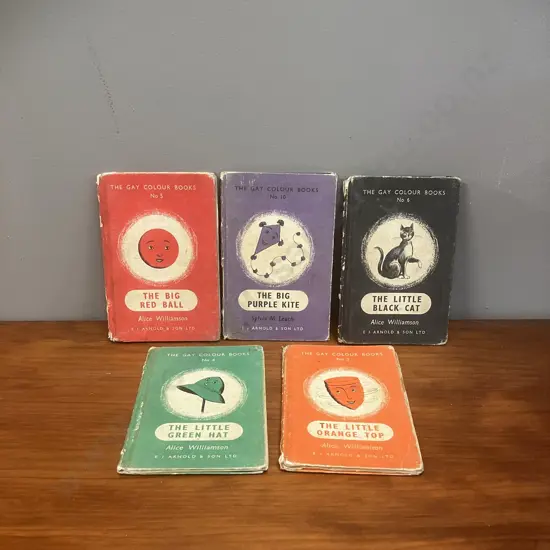 Rare The Gay Colour Books by Alice Williamson - No's 3, 4, 5, 6 & Sylvia Leach No 10 (1970s)