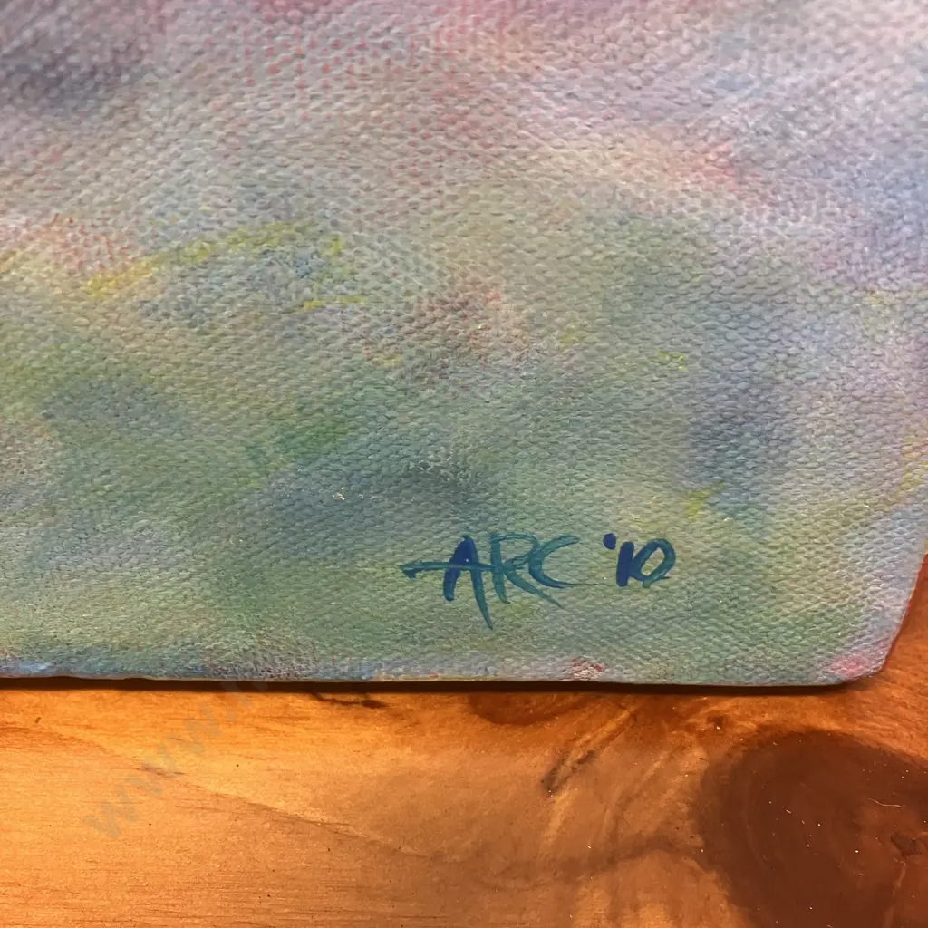 'Red Repose' By Amelia Carson Original Canvas Artwork. 40 x 51cm Image 1++