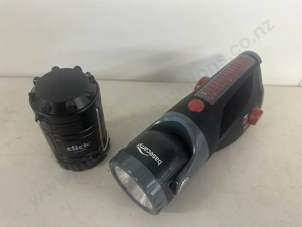Basecamp Branded Torch & 'Click' Collapsible Led Camping Lantern Image 1++