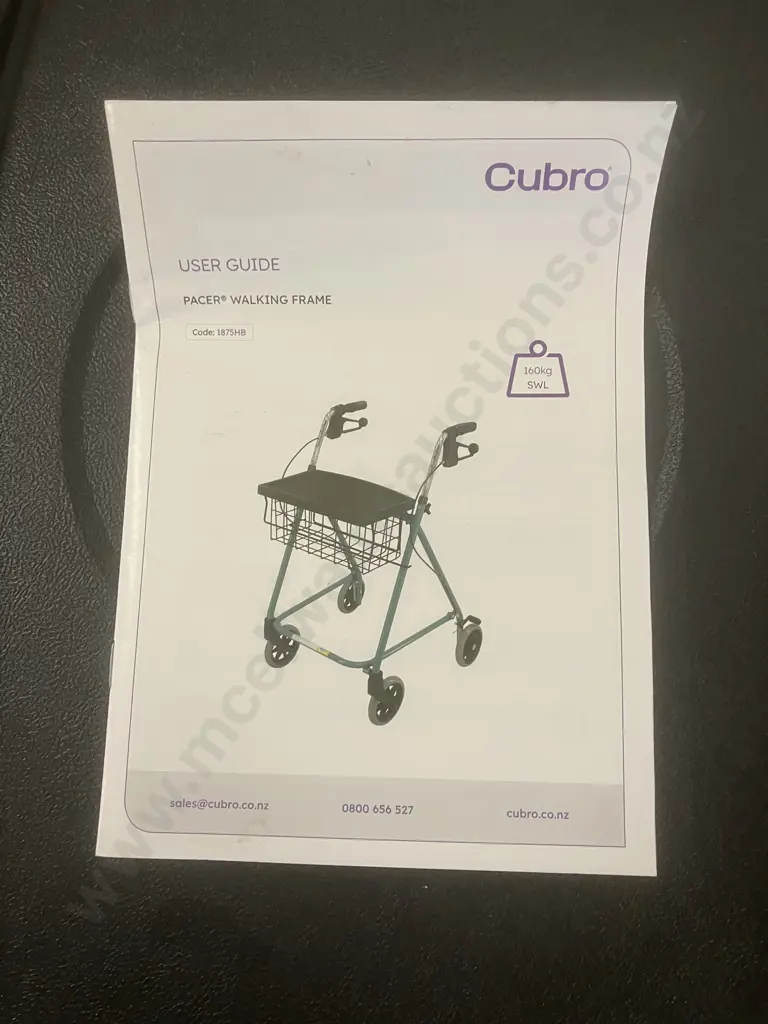 Cubro Pacer Walking Frame With User Guide Image 1++