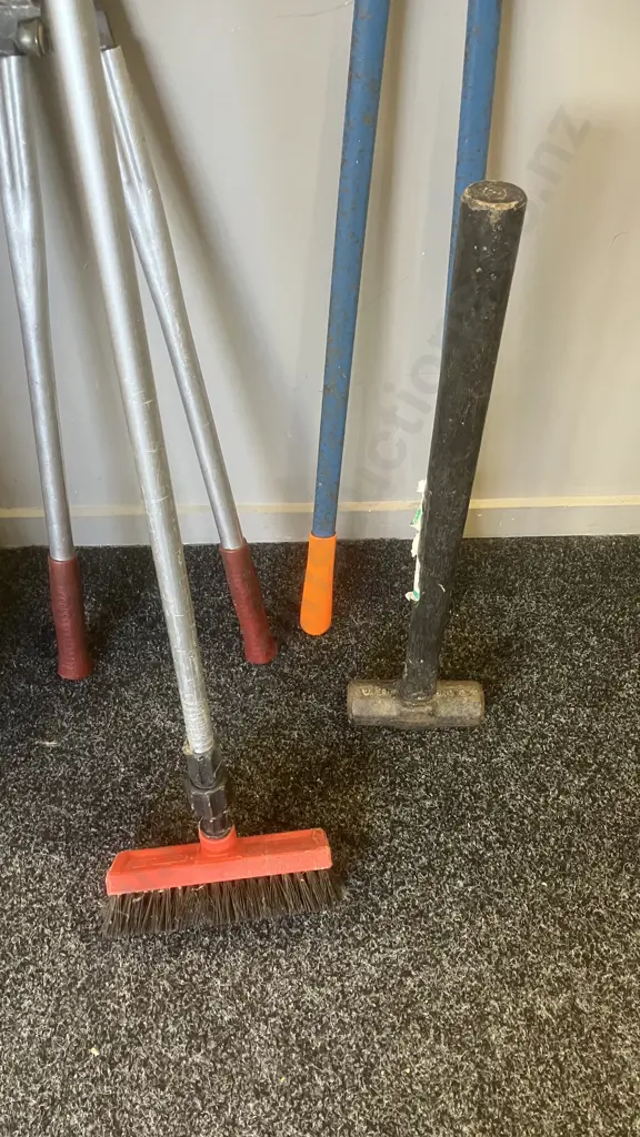 Pruners, Shears, Browns Scrubber Wash Broom & Cyclone 1.8Kg Sledge Hammer Image 1++