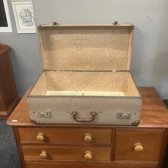 Mid-Century Letholite New Zealand Made Expanding Suitcase