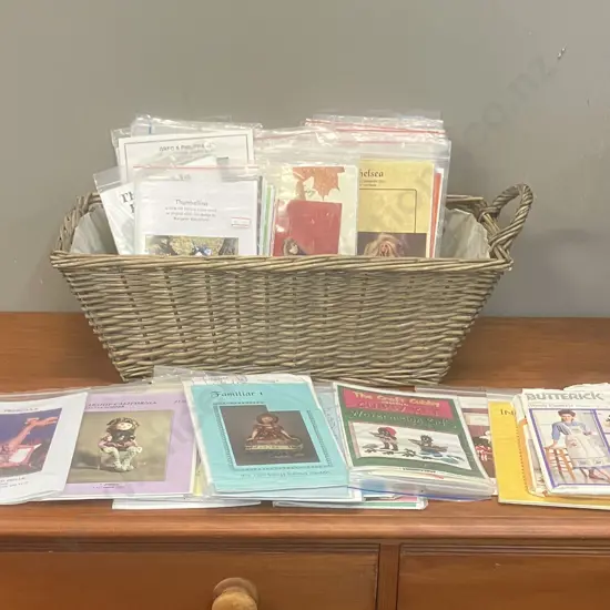 Assorted Patterns In Cane Basket