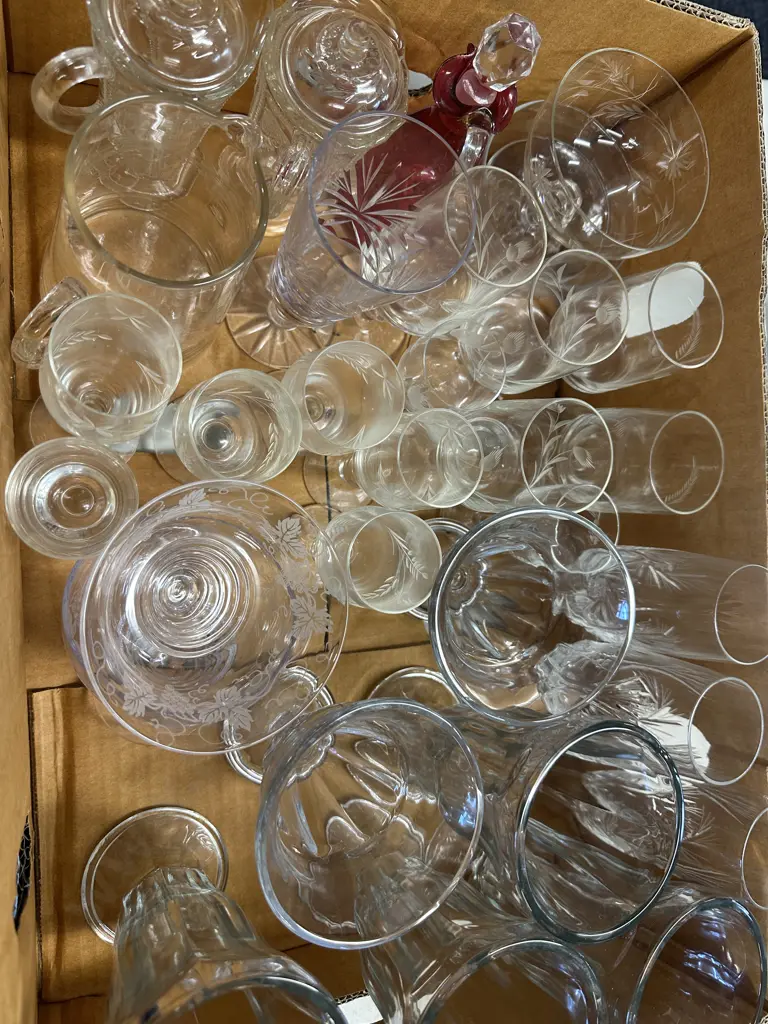 Assorted Crystal & Glassware Including Stuart Etc Image 1++