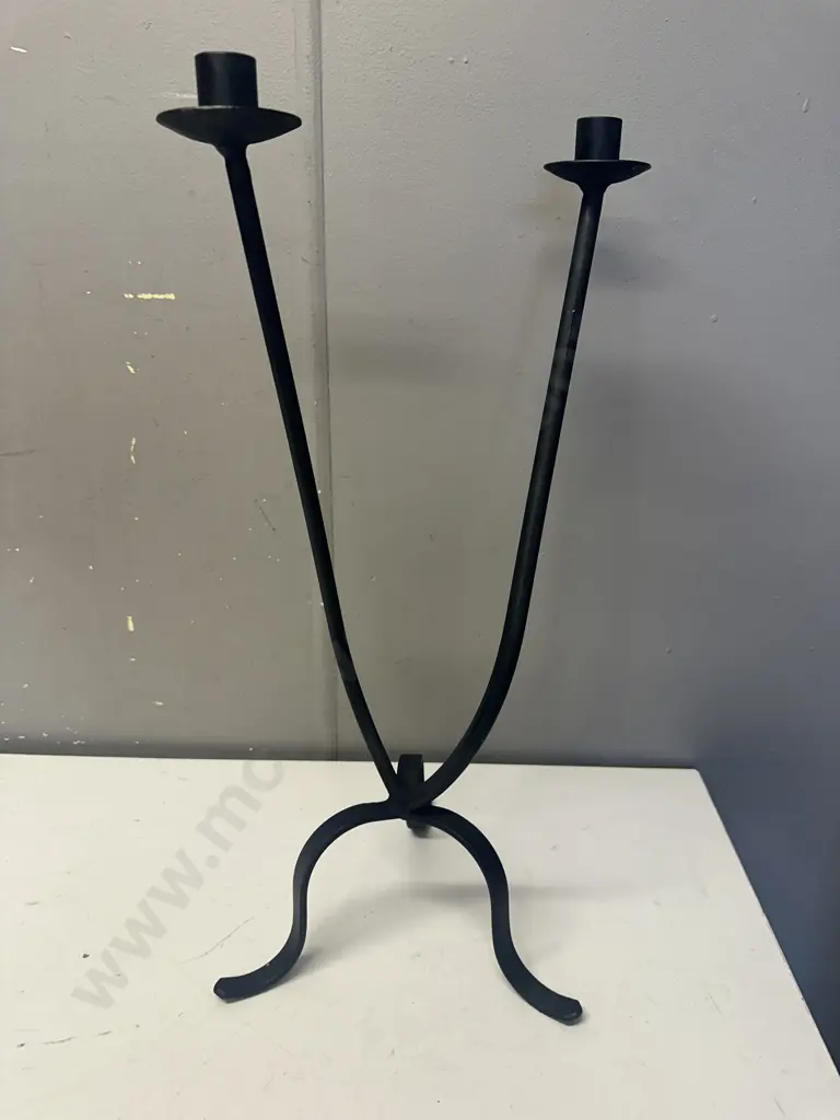 Funky Wrought Candle Holder H51cm Image 1++