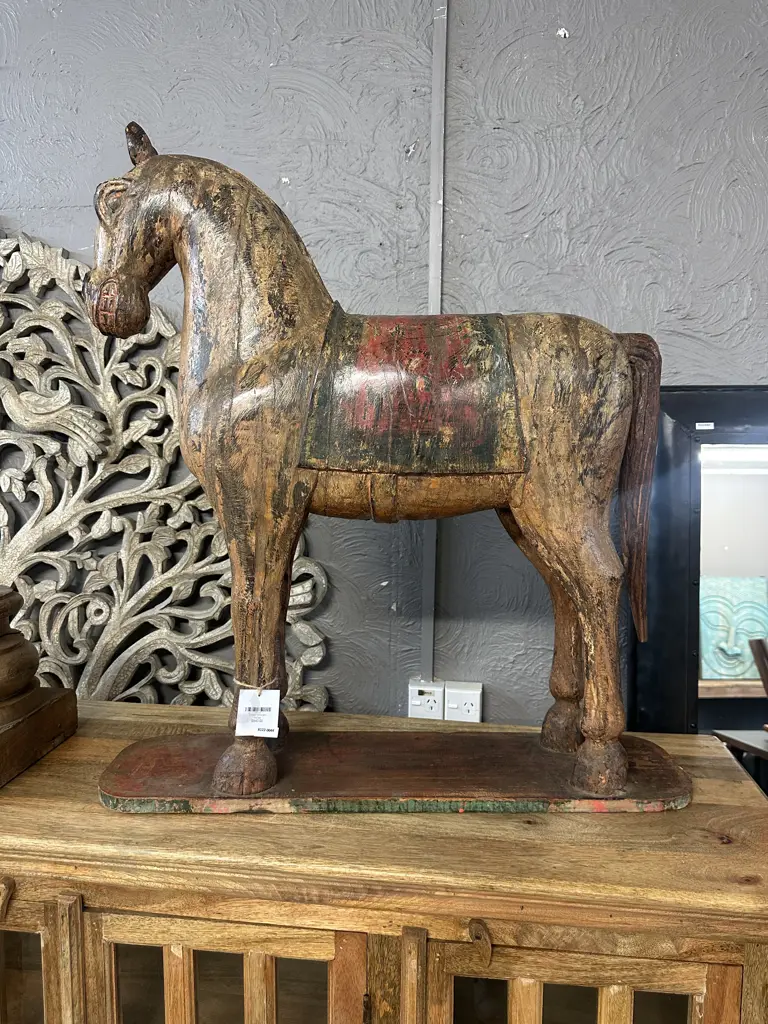 Trojan Wooden Horse. H87 W80 D21.5cm Image 1++