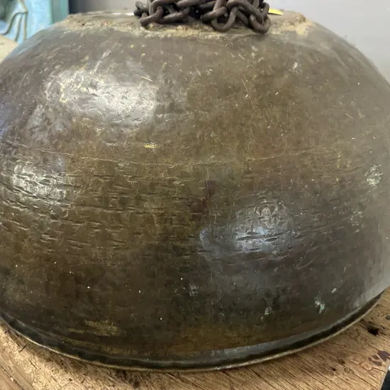 Large Brass Lampshade. 33 x 63cm