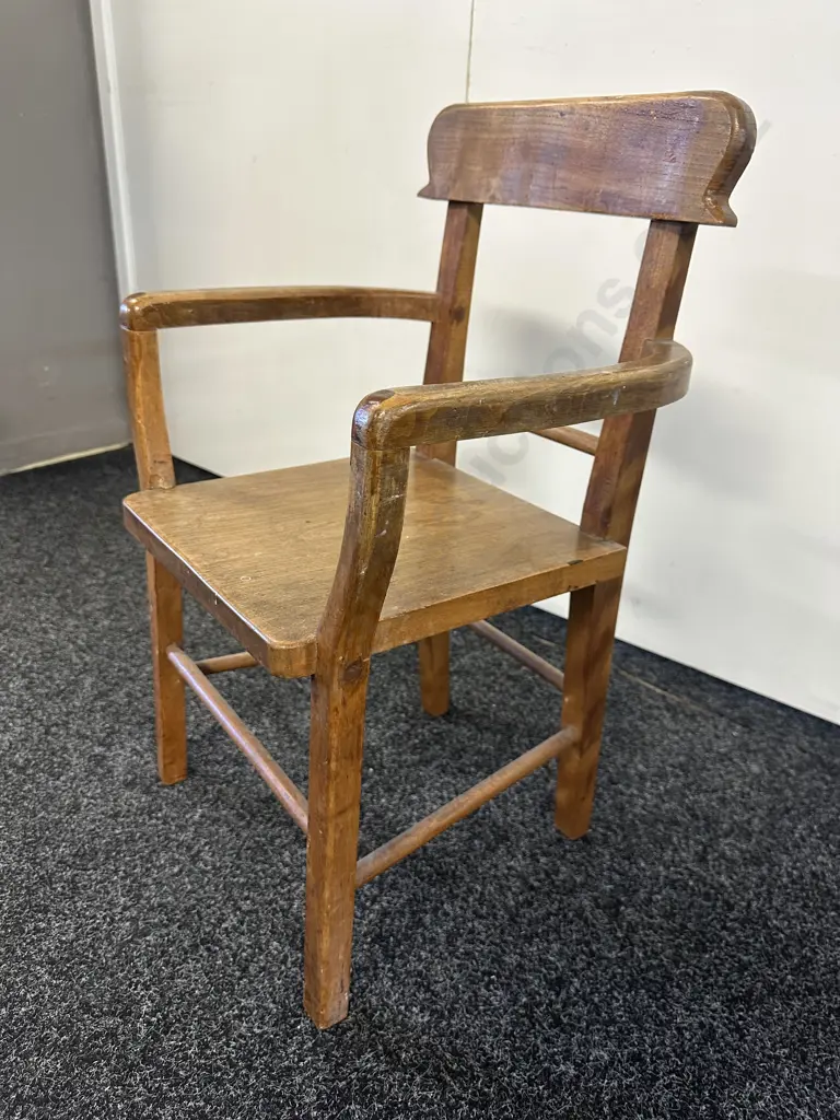 Antique Armed Childrens Chair Image 1++