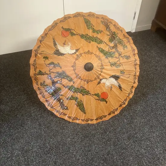 Vintage Japanese Oil Paper Parasol