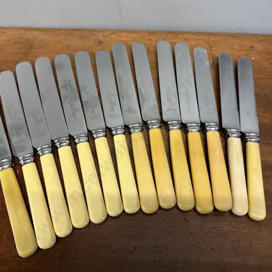 Selection Of Bone Handled Knives Including Sheffield, Harrison Bros Etc