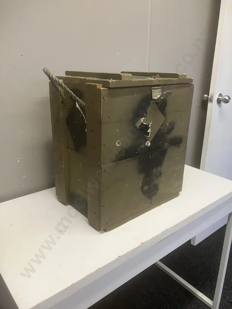 Wooden New Zealand Army Storage Crate Stamped Anti Personnel Mine K440 Qty: 6 Sets Image 1++