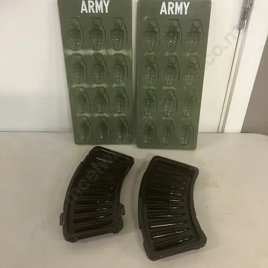Pair of Grenade & Bullet Ice Makers