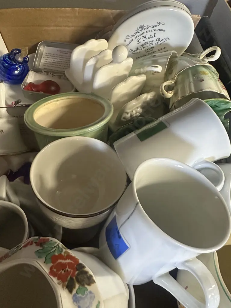 Box Lot Of China Items Image 1++