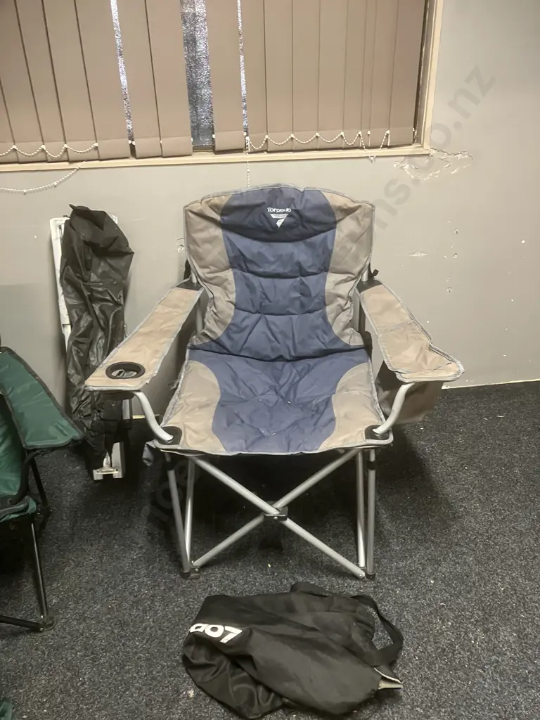 Torpedo7 Padded Camp Chair, Rocky Mountain Folding Camp Chair, 1-Day Aluminum Folding Camp Bed Image 1++