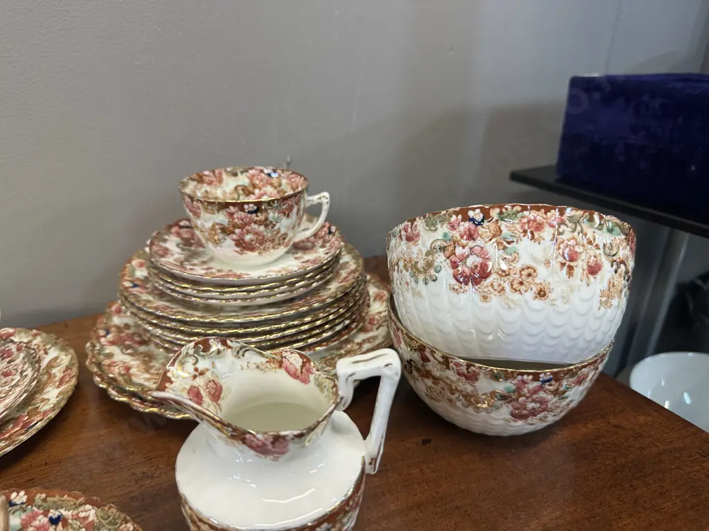 Victorian Antique Samuel Radford China Teaware Pattern # 643 Image 1++