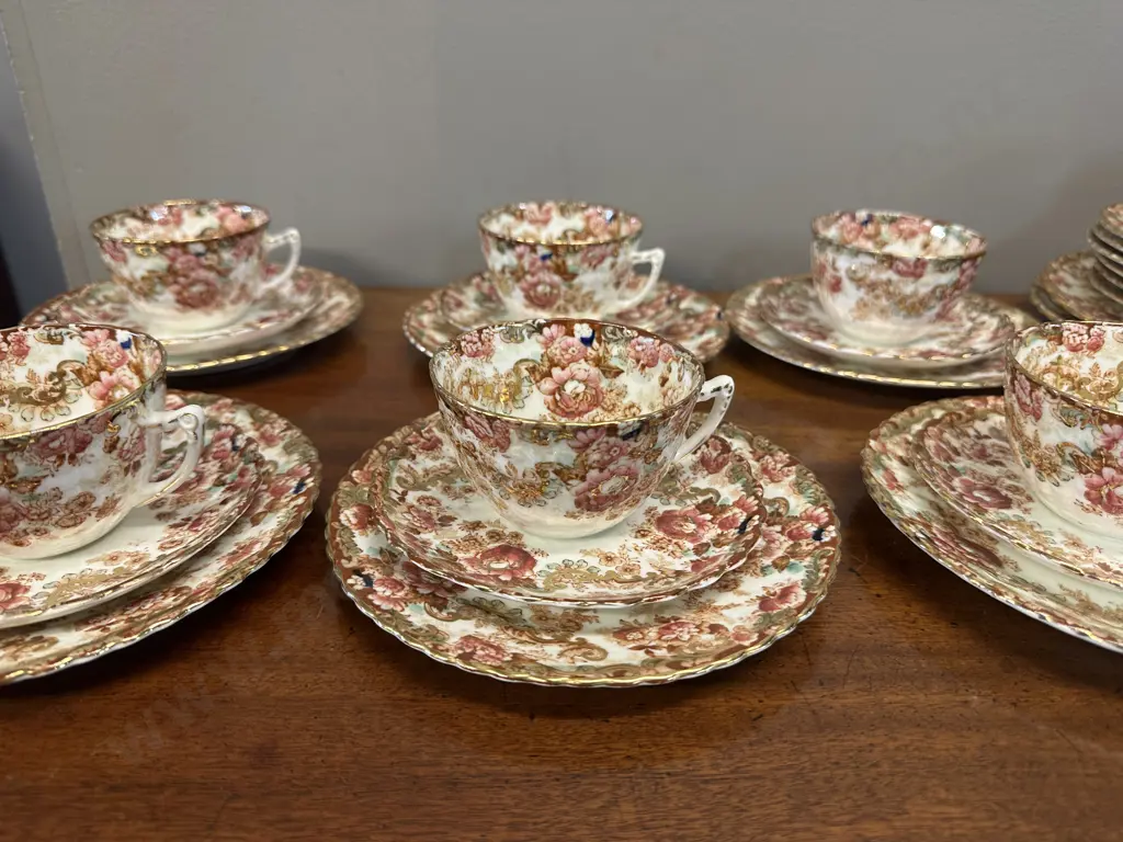 Victorian Antique Samuel Radford China Teaware Pattern # 643 Image 1++