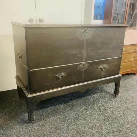 Antique Mahogany Mule Chest. H104 W133 D62cm