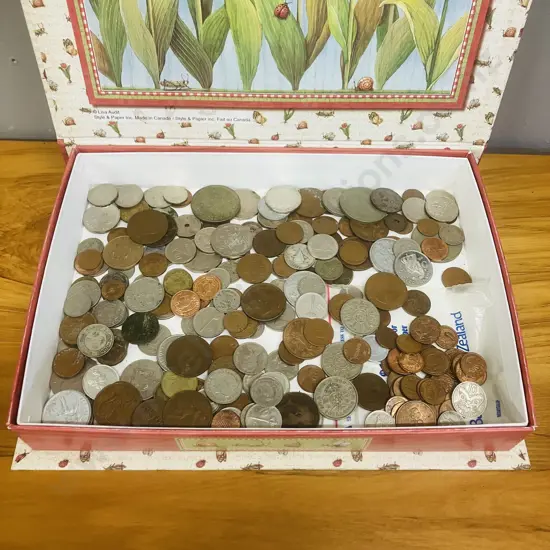 Coins - Assorted New Zealand, Australian, South African, French Etc