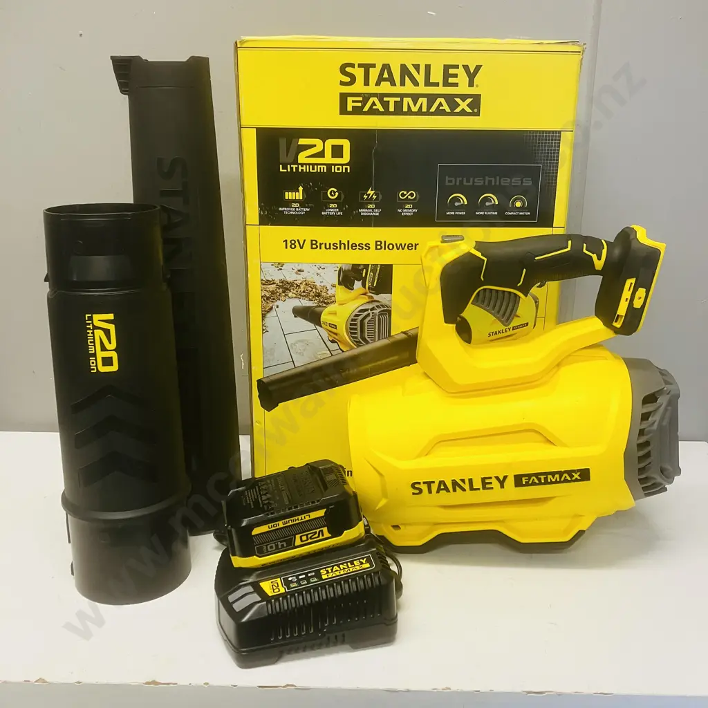 Stanley Fatmax 18V Brushless Blower, 4.0Ah Battery & Charger Image 1++