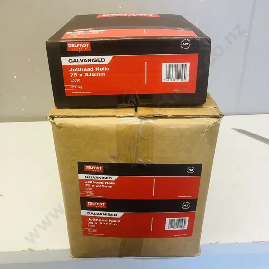 Delfast Galvanised Jolthead Nails 75 x 3.15mm Loose - 4 x 5Kg Boxes