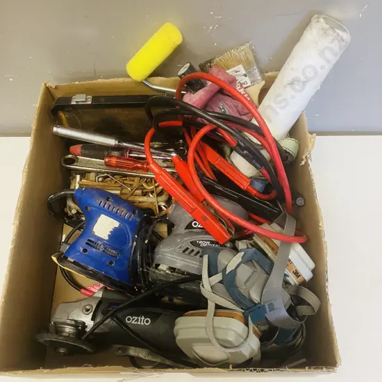 Box Lot Tools, Jumper Leads Etc
