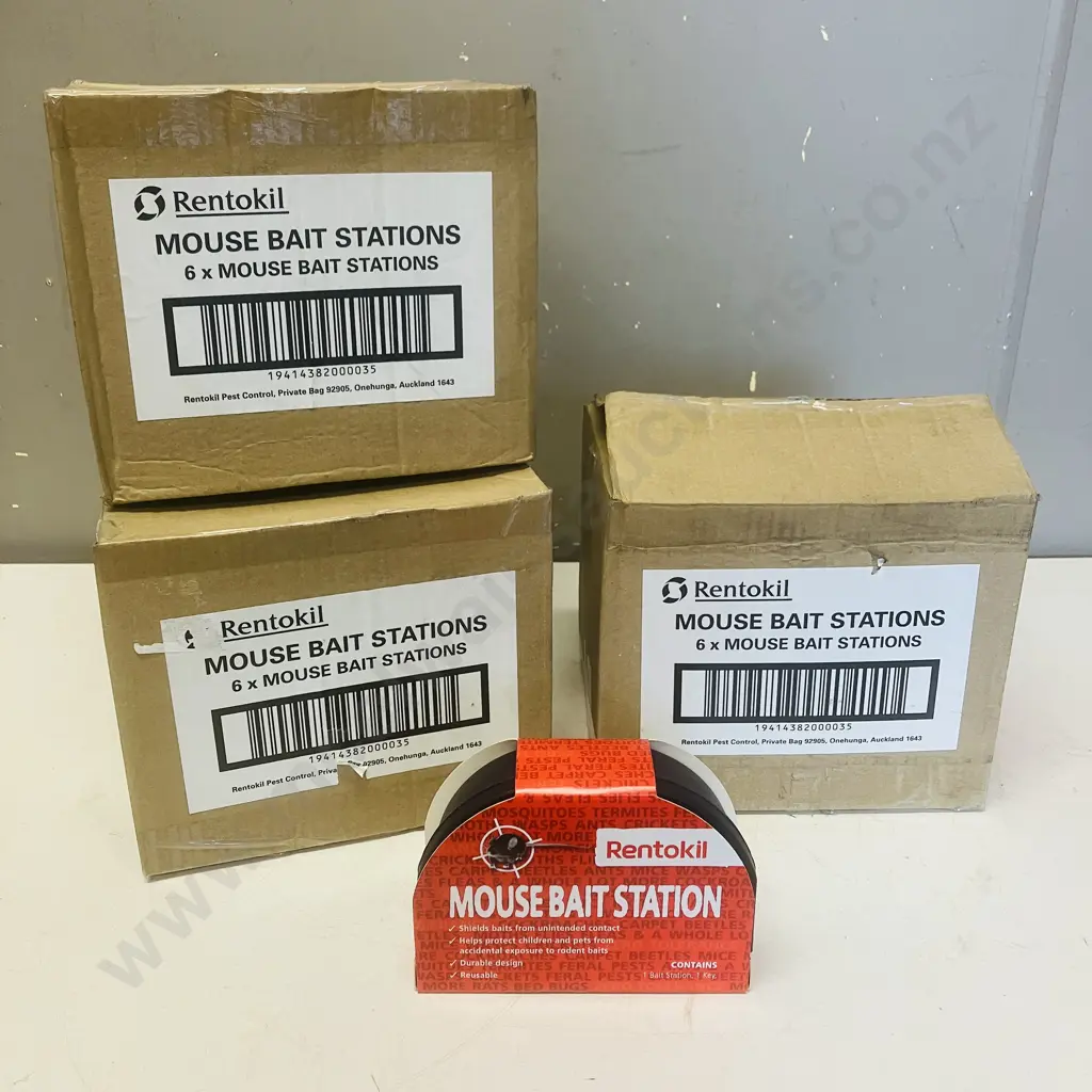 Rentokill Mouse Bait Stations x 18 - 3 x Boxes of 6 Image 1++