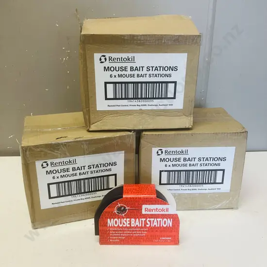 Rentokill Mouse Bait Stations x 18 - 3 x Boxes of 6