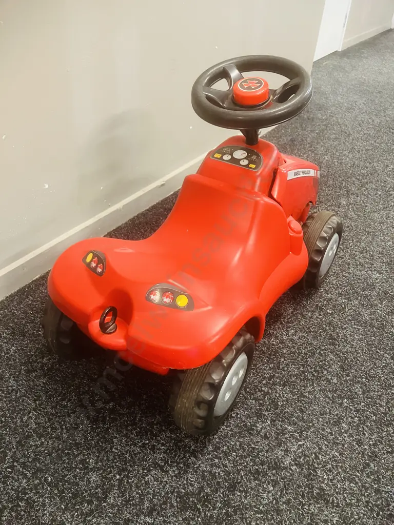 'Rolly Toys' German Made Massey Ferguson Kids Ride-on With Under Bonnet Storage & Horn Image 1++