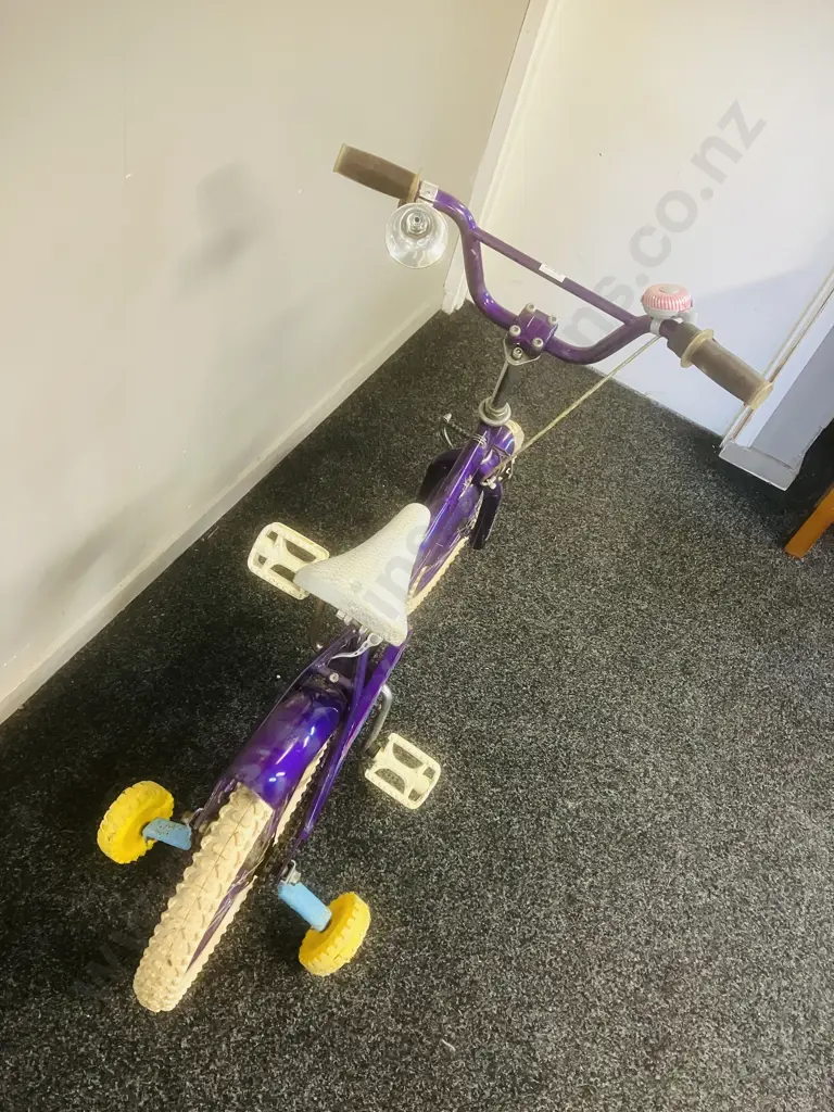 Vision Dream Girl Purple Kids Bike With Training Wheels Image 1++