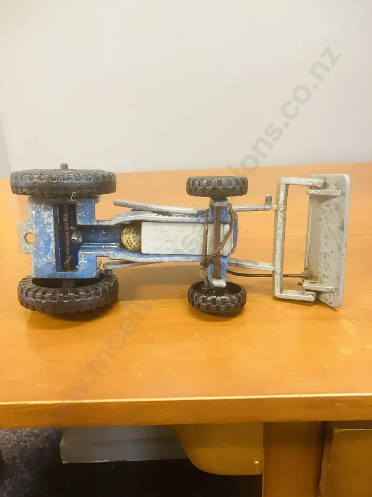 Fun Ho! No.802 Tractor With Blade - Wheels Embossed Waihi Tool & Die Co L225mm (1979-1982) As Found Image 1++