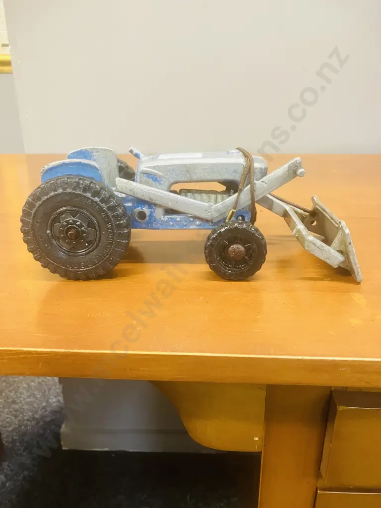 Fun Ho! No.802 Tractor With Blade - Wheels Embossed Waihi Tool & Die Co L225mm (1979-1982) As Found Image 1++