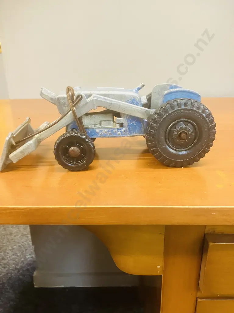 Fun Ho! No.802 Tractor With Blade - Wheels Embossed Waihi Tool & Die Co L225mm (1979-1982) As Found Image 1++