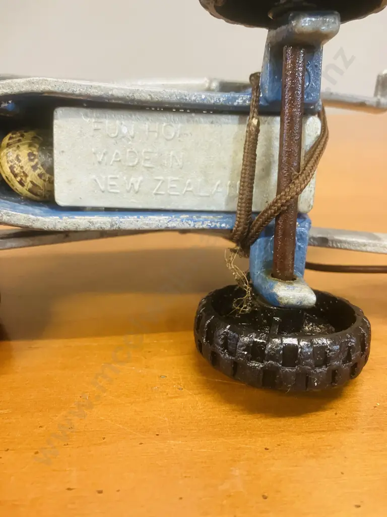 Fun Ho! No.802 Tractor With Blade - Wheels Embossed Waihi Tool & Die Co L225mm (1979-1982) As Found Image 1++