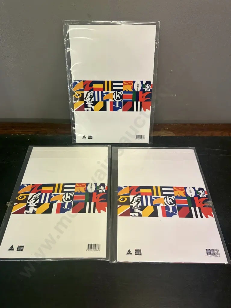 AFL 100 Year Centenary Stamp Booklet Collection x 3 Image 1++