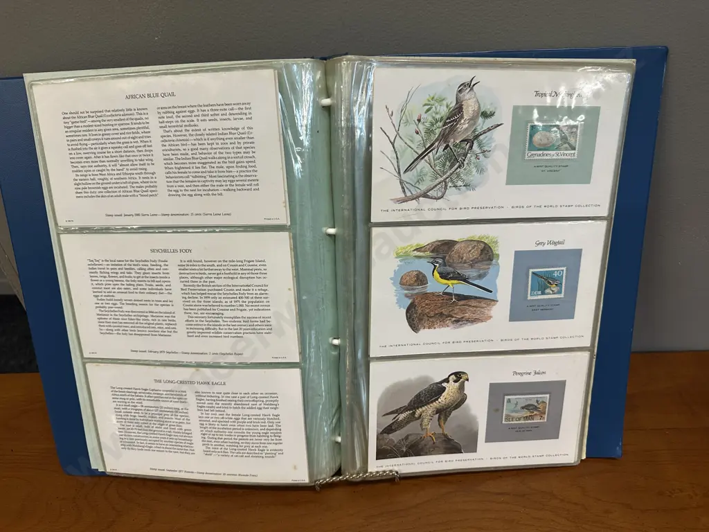 Birds Of The World Stamp Collection In Album Image 1++